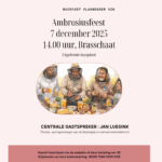 Ambrosiusfeest : 7 december 2025, 14.00 u, Brasschaat, met Jan LUESINK